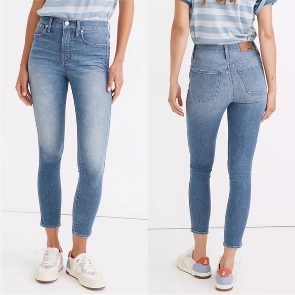 Madewell 10 Inch High Rise Skinny Crop Jeans - Picture 1 of 8